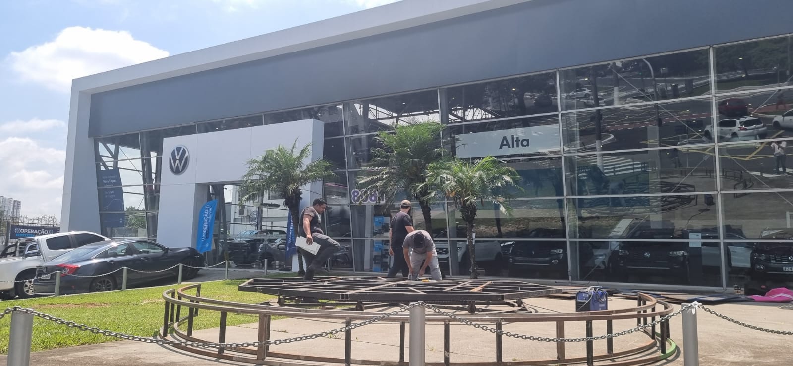  Plataforma giratória elétrica de carro da plataforma em 2025